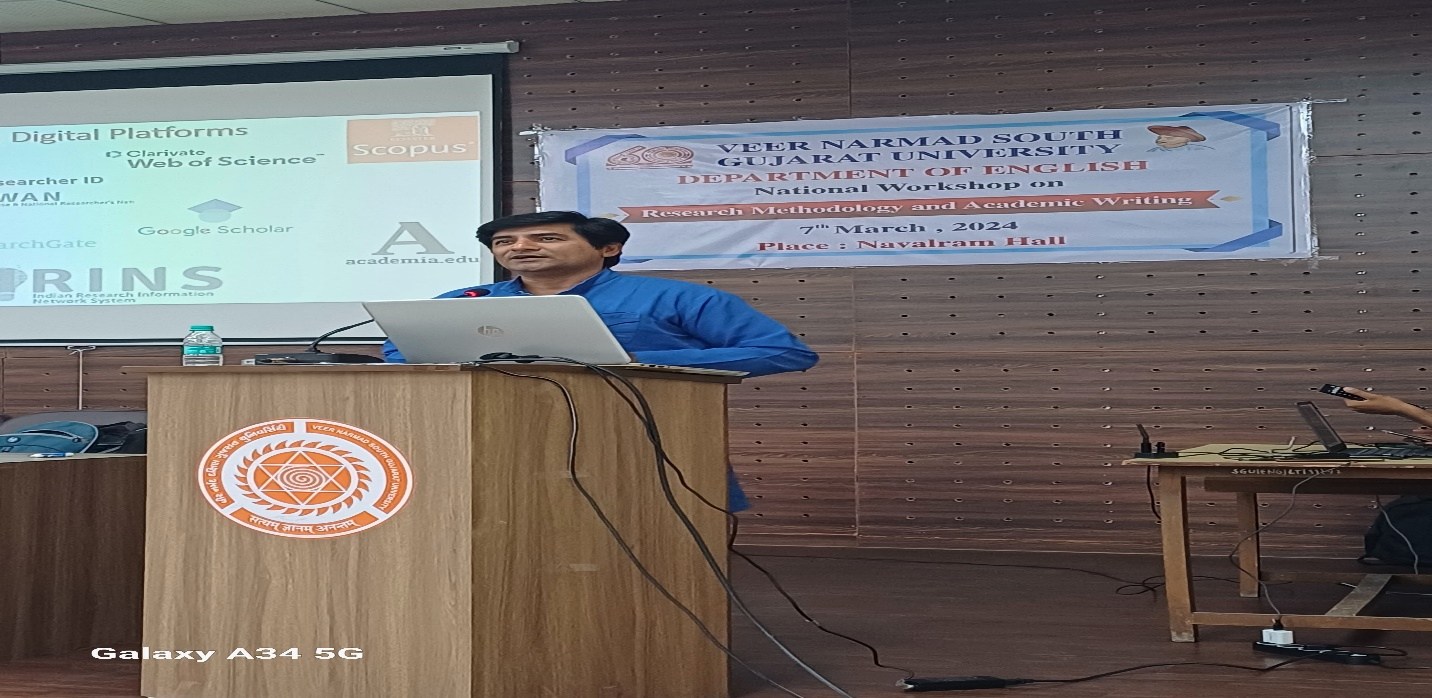 “National Workshop on Research Methodology” on 7th March, 2024
