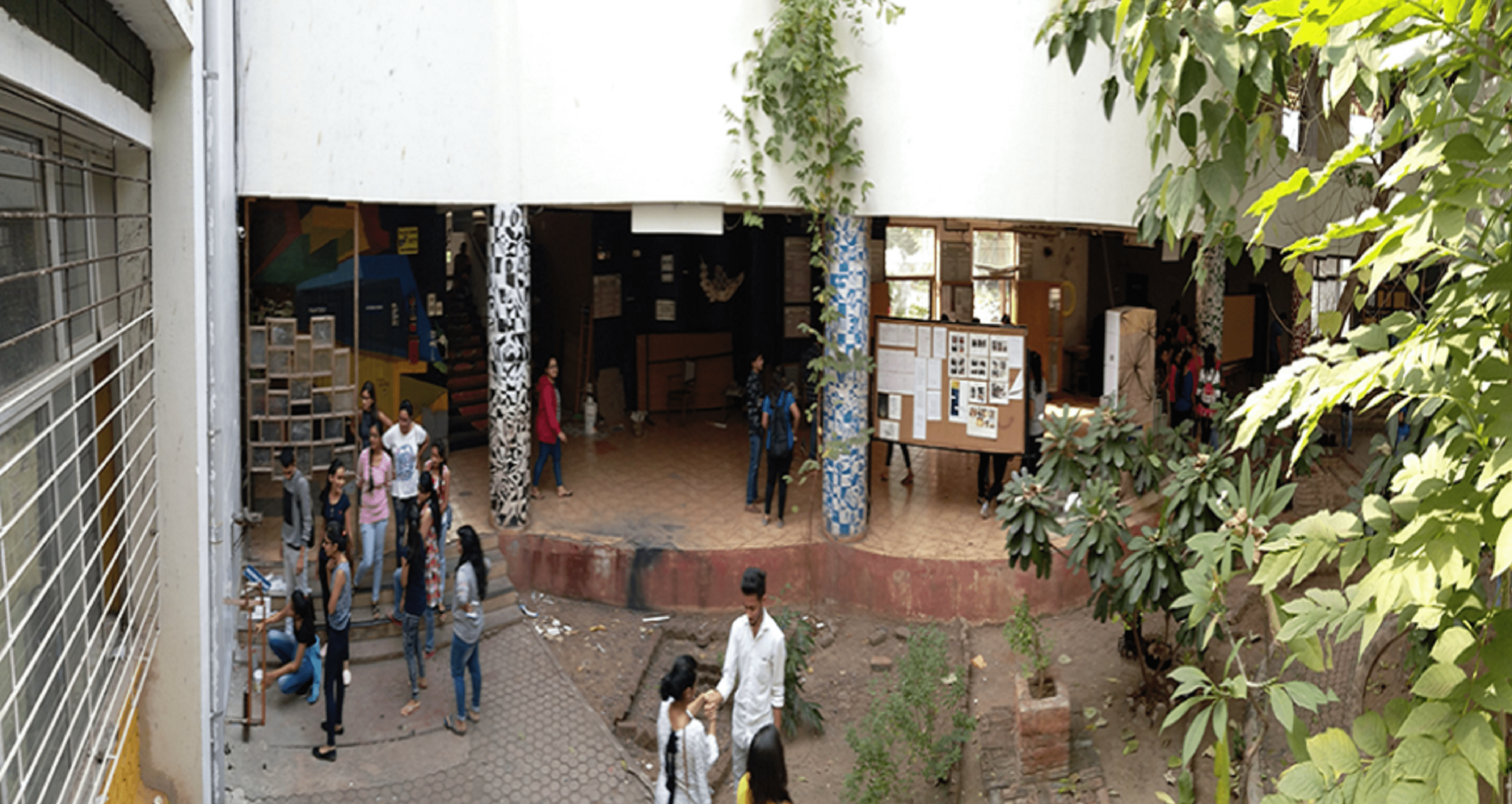 Courtyard for interactive activities.
