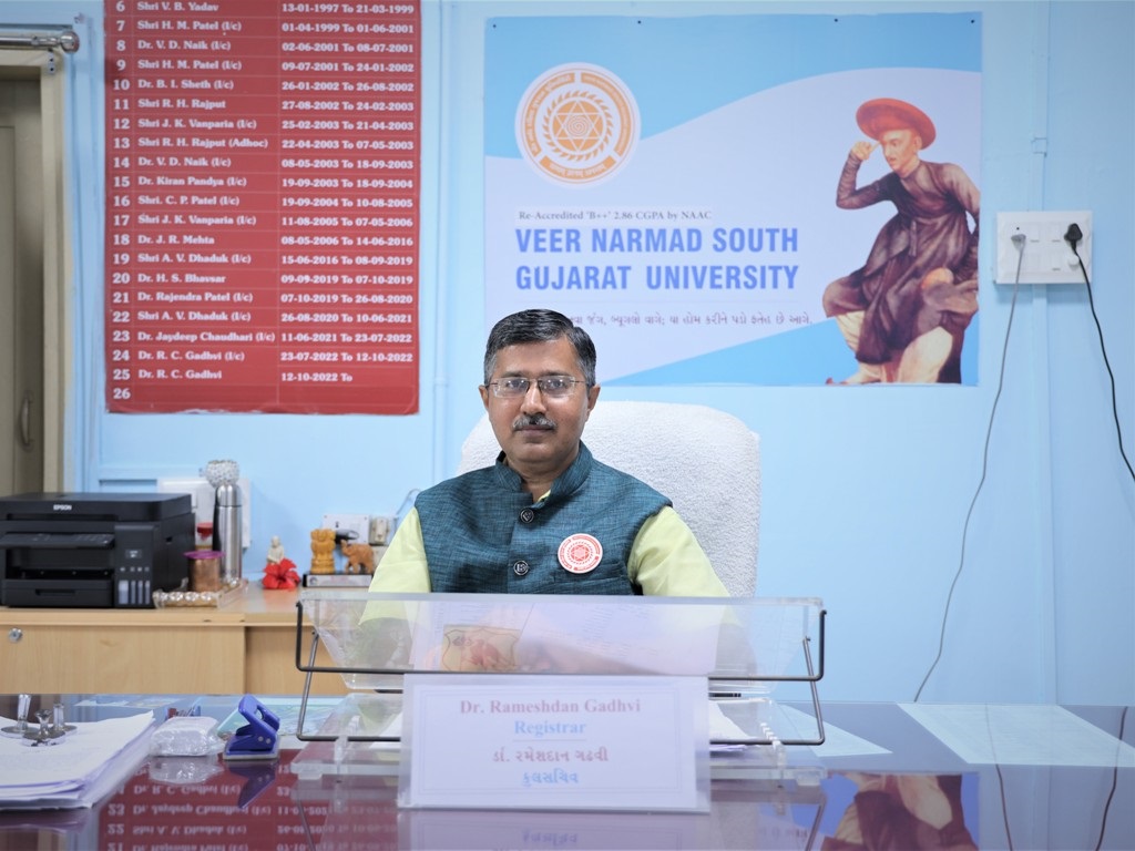 Dr. Rameshdan C. Ghadvi, University Registrar